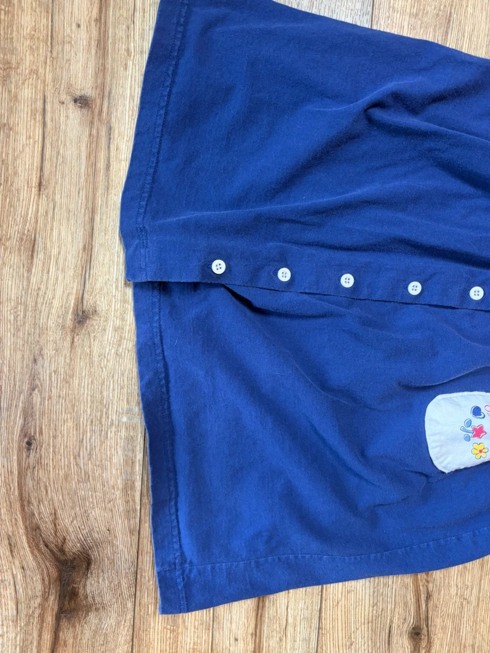 Vintage 90s OshKosh B'gosh Colorblock Dress Pink Blue Embroidered Collar Pocket